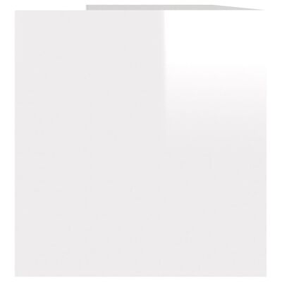 vidaXL Szafka na płyty winylowe, biel na wysoki połysk, 71x34x36 cm