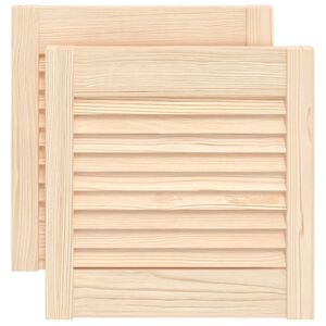 vidaXL Drzwi żaluzjowe do szafki, 2 szt., 39,5x39,4 cm, drewno sosnowe