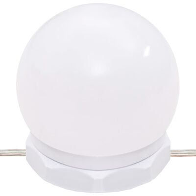 vidaXL Zestaw z toaletką i oświetleniem LED, biały