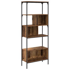 vidaXL P&oacute;łka na książki 7 poziomy 76 x 33 x 188,5 cm Stare drewno