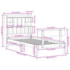 vidaXL Ł&oacute;żko z regałem, bez materaca, 75x190 cm, drewno sosnowe