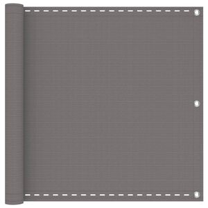 vidaXL Ekran balkonowy Prostokątny 75 x 300 cm HDPE i aluminium