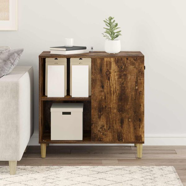 vidaXL Koty Dom Dąb wędzony 72 x 42.5 x 70 cm Materiał drewnopochodny