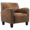 vidaXL Sofa Chair Brown 70x69x72 cm Sk&oacute;ra syntetyczna zamszowa