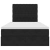 vidaXL Ł&oacute;żko z miejscem na przechowywanie i LED Czarny 120 x 190 cm