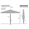 Madison Parasol ogrodowy Flores Luxe, 300 cm, okrągły, szafirowy