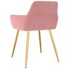 vidaXL Krzesła stołowe, 2 szt., r&oacute;żowe, obite aksamitem