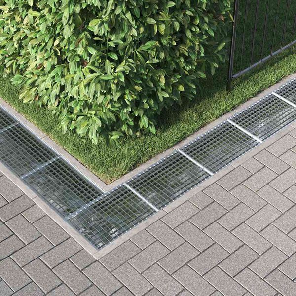 vidaXL Ruszt Srebrny 50 x 35 x 2 cm Stal ocynkowana na gorąco