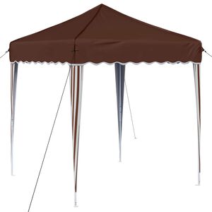 vidaXL Namiot imprezowy rozkładany 195 x 195 x 245 cm brązowy