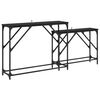 vidaXL Konsola 2 szt. Czarny Dąb 100 x 28 x 75 cm Drewno inżynieryjne