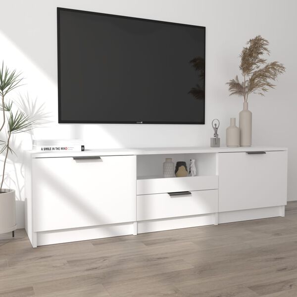 vidaXL Szafka RTV Biała 140x35x40 cm Drewno inżynieryjne
