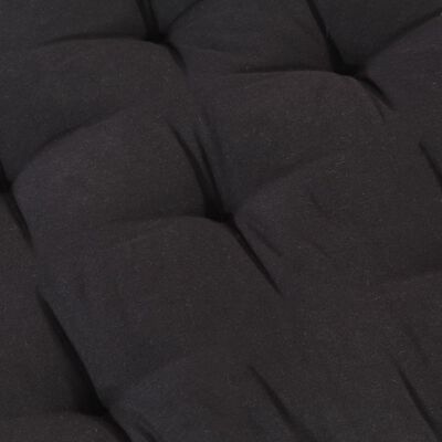 vidaXL Poduszka na podłogę lub palety, bawełna, 120x40x7 cm, czarna