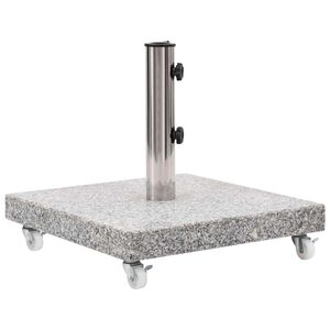 vidaXL Podstawa pod parasol, granitowa, 30 kg, kwadratowa, szara