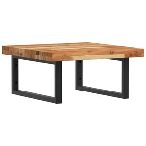 vidaXL P&oacute;łka ścienna pod umywalkę, stal i lite drewno akacjowe