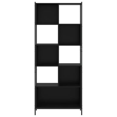 vidaXL Regał, czarny, 72x28x172 cm, materiał drewnopochodny