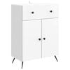 vidaXL Bufet Biały wysoki połysk 66 x 34,5 x 90 cm Drewno inżynieryjne