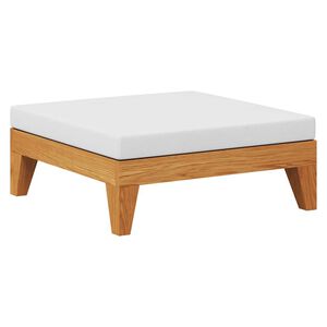vidaXL Moduł podn&oacute;żka, kremowa poduszka, drewno akacjowe