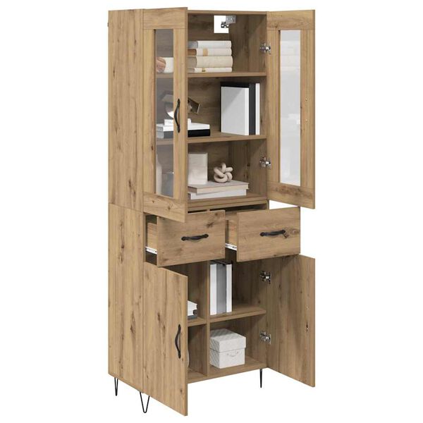 vidaXL Highboard z szufladą Dąb rzemieślniczy 69,5 x 34 x 90 cm