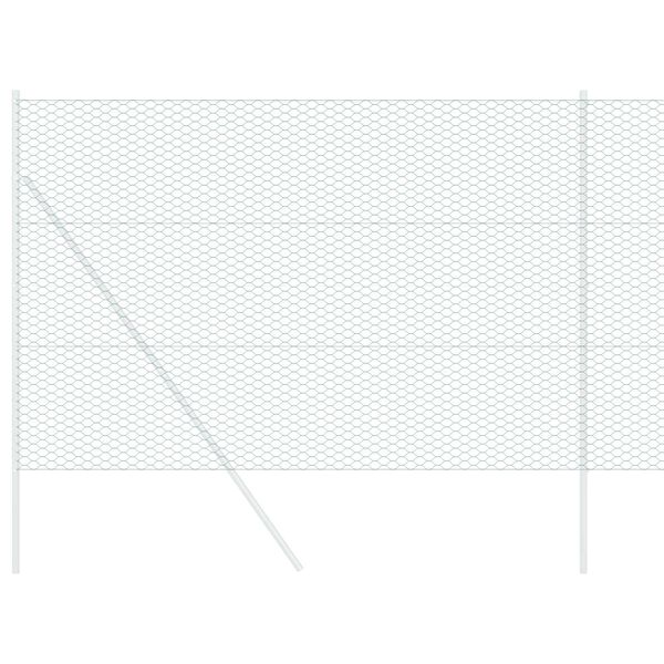 vidaXL Ogrodzenie heksagonalne Zielony 1.5 x 10 m Stal