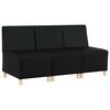vidaXL Modułowa sofa bez podłokietnik&oacute;w 3 szt. Czarny