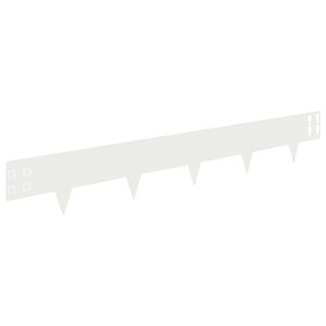 vidaXL Krawężnik do trawnika 50 szt. 100 x 15 cm Stal Biały