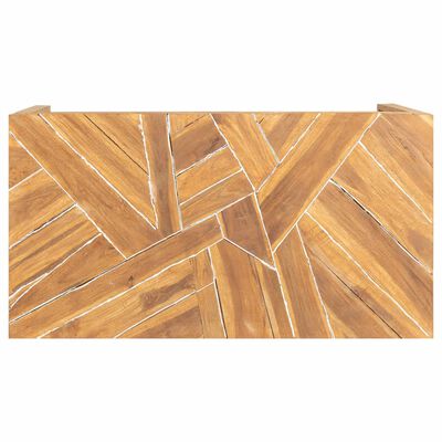vidaXL Stolik kawowy, zerodowane, lite drewno tekowe, 110x35x38 cm