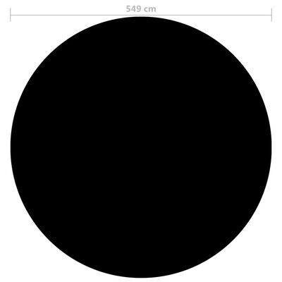 vidaXL Pokrywa na basen, czarna, 549 cm, PE