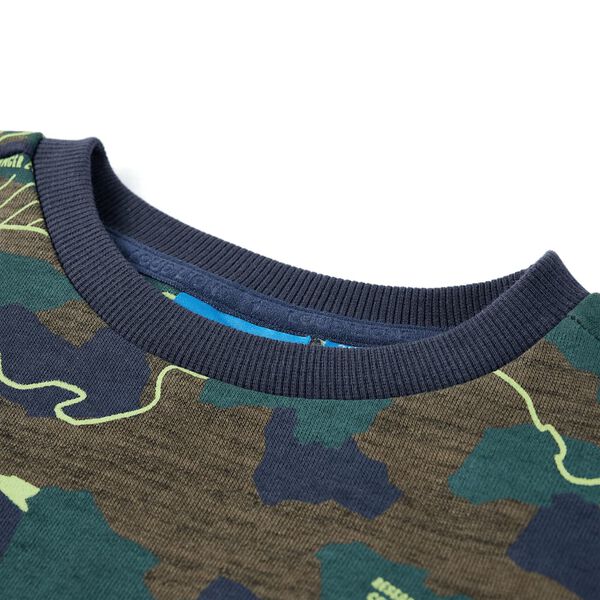 Bluza dziecięca, ciemne khaki melanż, 104