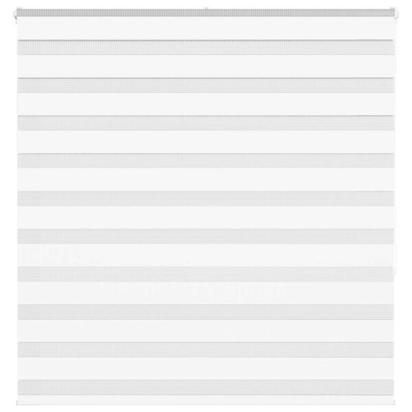 vidaXL Roleta zebra, biała, szerokość tkaniny 135,9 cm, poliester