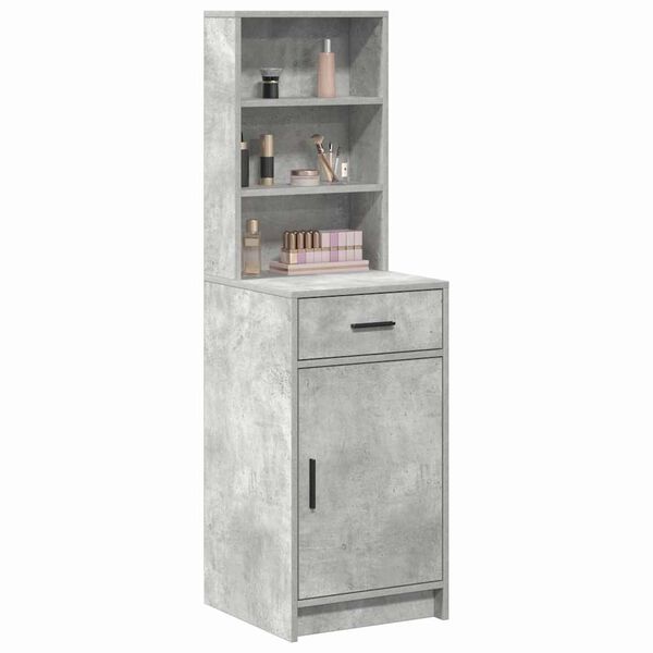 vidaXL Highboard z szufladą Betonowy szary 40 x 40,5 x 135 cm