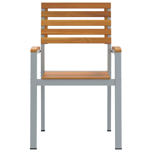 vidaXL Krzesło Ogrodowe 2 pcs Brązowy 56 x 57 x 87 cm