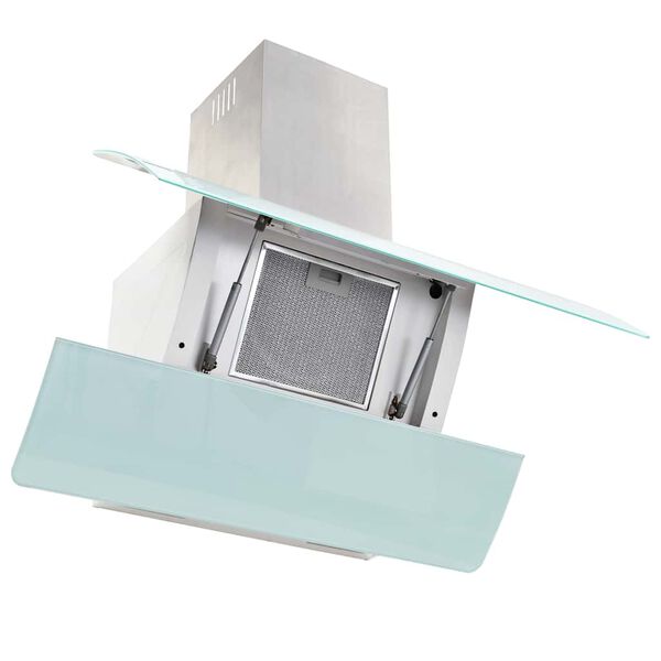 vidaXL Ścienny okap kuchenny, stal nierdzewna, 756 m&sup3;/h, 90 cm, biały