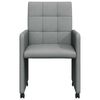vidaXL Krzesełka jadalne na k&oacute;łkach 2 pcs Jasnoszary 58 x 65 x 94 cm