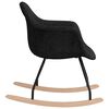 vidaXL Fotel bujany, czarny, tapicerowany tkaniną