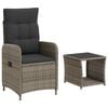 vidaXL Zestaw wypoczynkowy w ogrodzie 2 szt. Szary i ciemnoszary