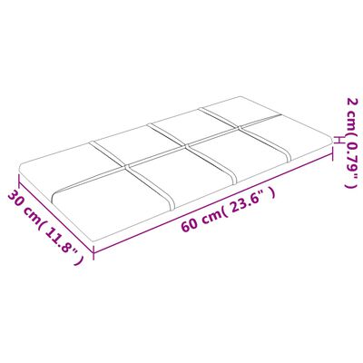 vidaXL Panele ścienne, 12 szt., fioletowe, 60x30 cm, tkanina, 2,16 m²