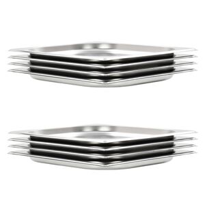 vidaXL Pojemniki gastronomiczne 8 szt., GN 1/2, 20 mm, stal nierdzewna