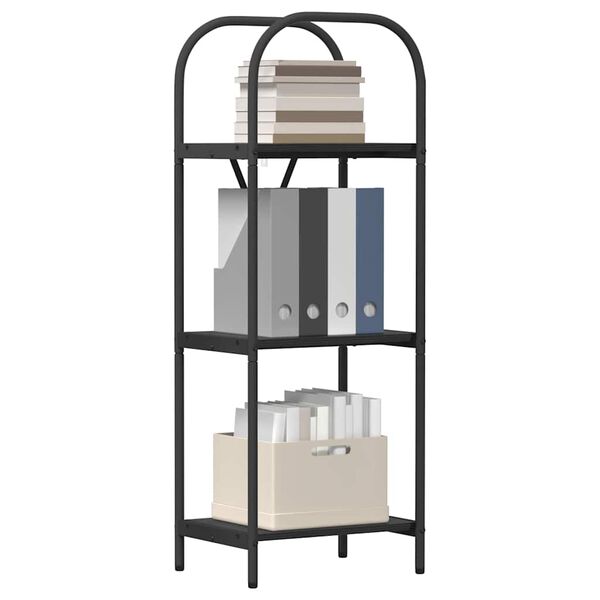 vidaXL P&oacute;łka na książki Czarny Dąb 40 x 30 x 109 cm