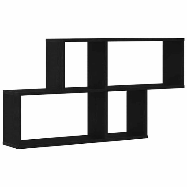 vidaXL P&oacute;łka ścienna z p&oacute;łką Czarny Dąb 76 x 15 x 53 cm