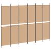 vidaXL Ekspresowy 6-panelowy parawan Beżowy 300 x 220 cm tkanina