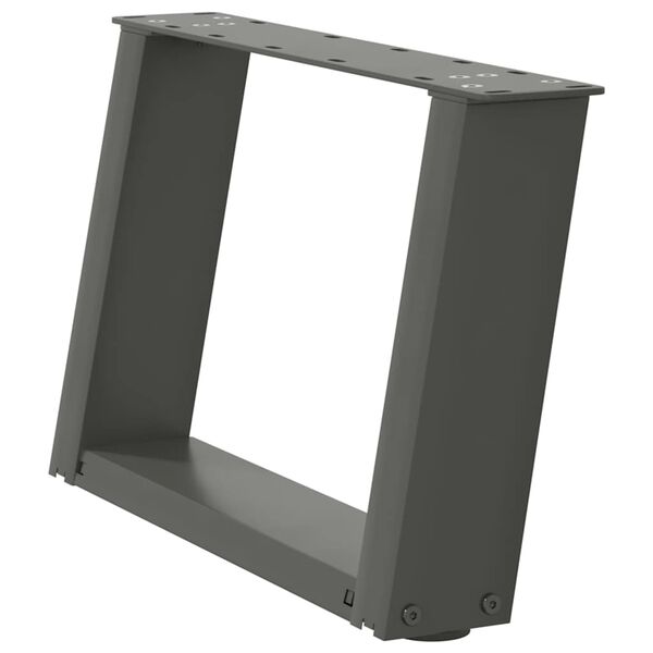 vidaXL Nogi do stolika kawowego w kształcie litery U 2 szt. Antracyt 40x(30-31) cm Stal