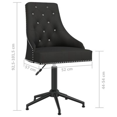 vidaXL Obrotowe krzesła stołowe, 6 szt., czarne, aksamitne
