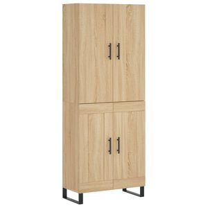 vidaXL Witrynka, dąb sonoma, 69,5x34x180 cm, materiał drewnopochodny