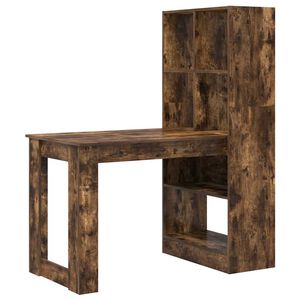 vidaXL Biurko Dąb wędzony Drewno inżynieryjne 122 x 67 x 145 cm