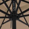 vidaXL Parasolka ogrodowa Taupe i Czarny 295 x 295 x 245 cm