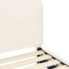 vidaXL Ramka łóżka Z zagłówkiem Kremowy 90 x 190 cm Tkanina owcza
