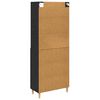 vidaXL Highboard Czarny Dąb 69,5 x 32,5 x 180 cm