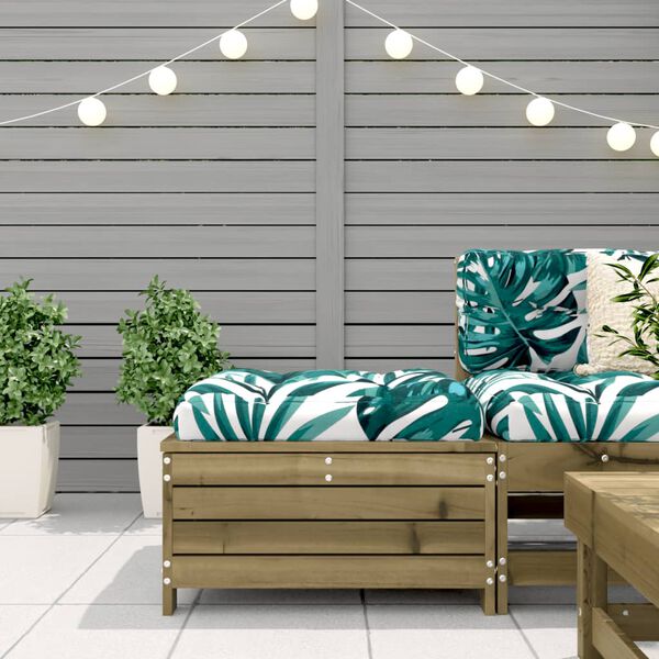 vidaXL Podnóżek ogrodowy z poduszką, impregnowane drewno sosnowe