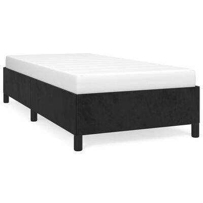 vidaXL Rama łóżka, czarna, 90x200 cm, tapicerowana aksamitem