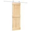 vidaXL Drzwi przesuwne Naturalne i białe 70 x 210 cm
